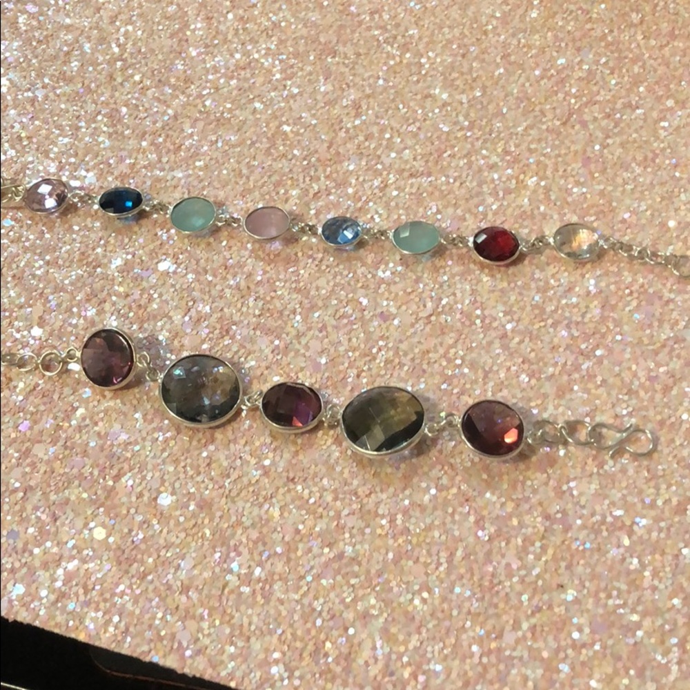 2 braclets approx 7 inches long multicolored